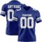 Royal0867 Custom Royal White-Gray Authentic Football Jersey