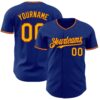 Custom Royal Gold-Crimson Authentic Baseball Jersey