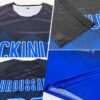 Custom Black Royal-Light Blue Sublimation Soccer Uniform Jersey