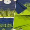 Custom Neon Green Navy Sublimation Soccer Uniform Jersey