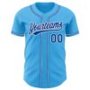 Custom Sky Blue Royal-White Authentic Baseball Jersey