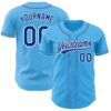Custom Sky Blue Royal-White Authentic Baseball Jersey