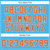 Custom Sky Blue Orange-White Authentic Baseball Jersey