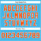 Custom Sky Blue Orange-White Authentic Baseball Jersey