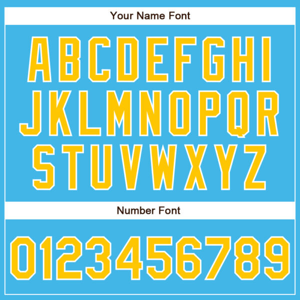 Custom Sky Blue Yellow-White Authentic Baseball Jersey