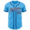 Custom Sky Blue Navy-White Authentic Baseball Jersey