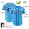 Custom Sky Blue Navy-White Authentic Baseball Jersey