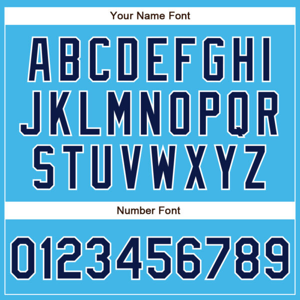 Custom Sky Blue Navy-White Authentic Baseball Jersey