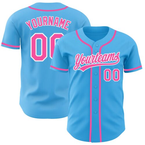 SkyBlue0020_2b98a734-573a-4bbe-a3c6-a98c3257c622 Custom Sky Blue Pink-White Authentic Baseball Jersey