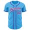 Custom Sky Blue Purple-White Authentic Baseball Jersey