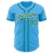 Custom Sky Blue Kelly Green-White Authentic Baseball Jersey