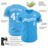 Custom Sky Blue White Authentic Baseball Jersey