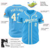 Custom Sky Blue Cream Authentic Baseball Jersey