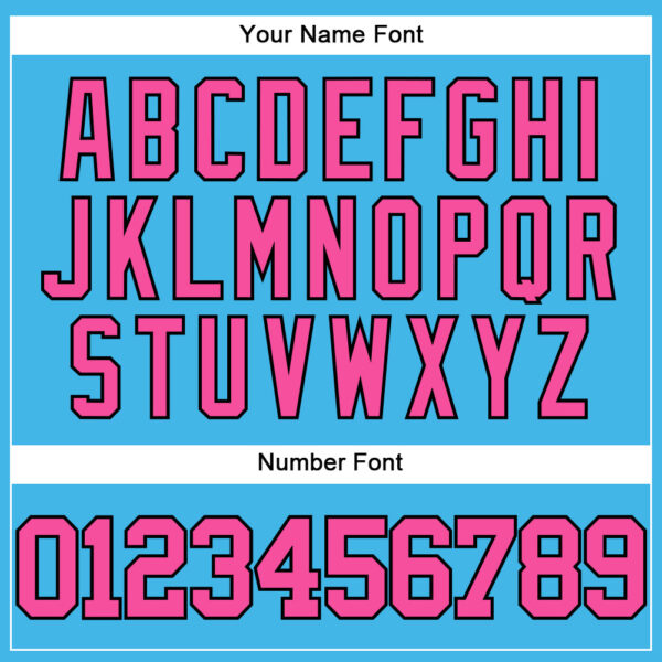 Custom Sky Blue Pink-Black Authentic Baseball Jersey