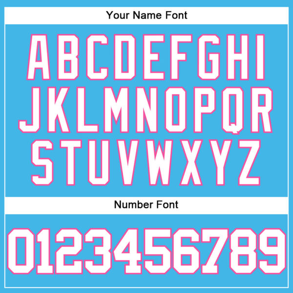 Custom Sky Blue White-Pink Authentic Baseball Jersey