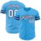 Custom Sky Blue White-Navy Authentic Baseball Jersey