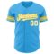 Custom Sky Blue White-Yellow Authentic Baseball Jersey