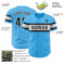 Custom Sky Blue Black-White Authentic Baseball Jersey