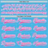 Custom Sky Blue Pink-White Hockey Jersey