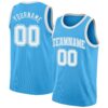 Custom Sky Blue White Authentic Basketball Jersey