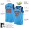 Custom Sky Blue Orange-Royal Authentic Basketball Jersey