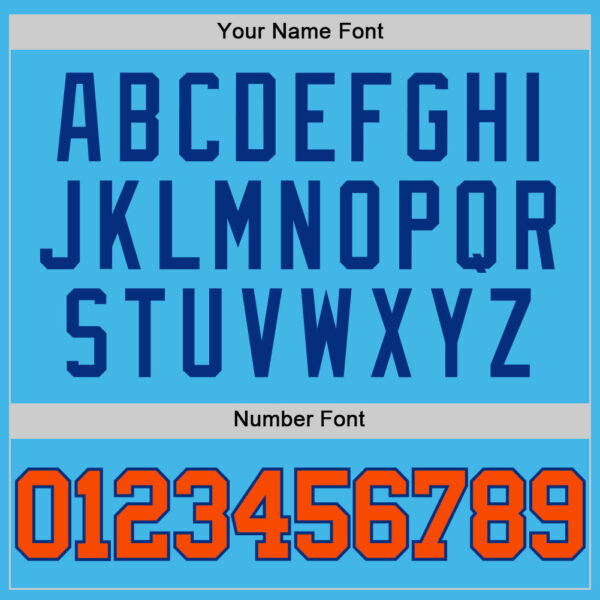 Custom Sky Blue Orange-Royal Authentic Basketball Jersey