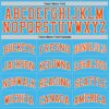 Custom Sky Blue Orange-White Authentic Basketball Jersey