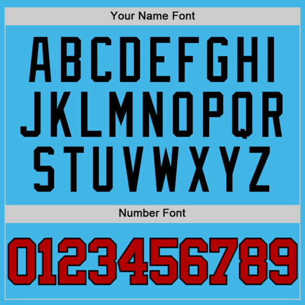 Custom Sky Blue Red-Black Authentic Basketball Jersey