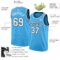 Custom Sky Blue White-Black Authentic Basketball Jersey