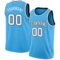 Custom Sky Blue White-Black Authentic Basketball Jersey