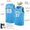 Custom Sky Blue White-Gray Authentic Basketball Jersey