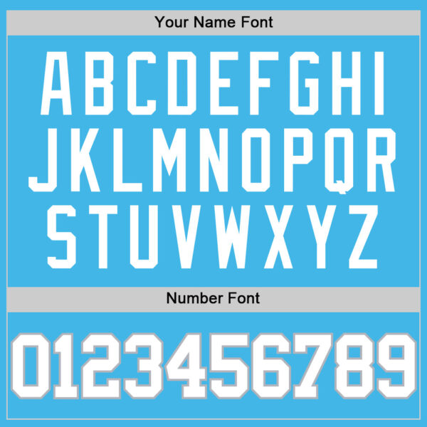 Custom Sky Blue White-Gray Authentic Basketball Jersey