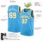 Custom Sky Blue White-Gold Authentic Basketball Jersey