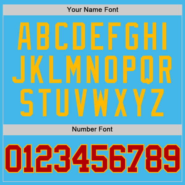 Custom Sky Blue Red-Gold Authentic Basketball Jersey