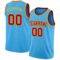 Custom Sky Blue Red-Gold Authentic Basketball Jersey