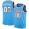 Custom Sky Blue White-Red Authentic Basketball Jersey