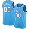 Custom Sky Blue White-Royal Authentic Basketball Jersey