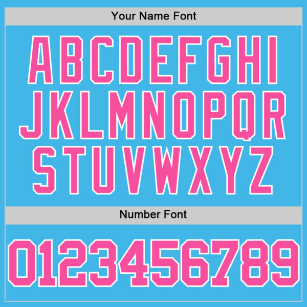 Custom Sky Blue Pink-White Authentic Basketball Jersey