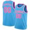 Custom Sky Blue Pink-White Authentic Basketball Jersey