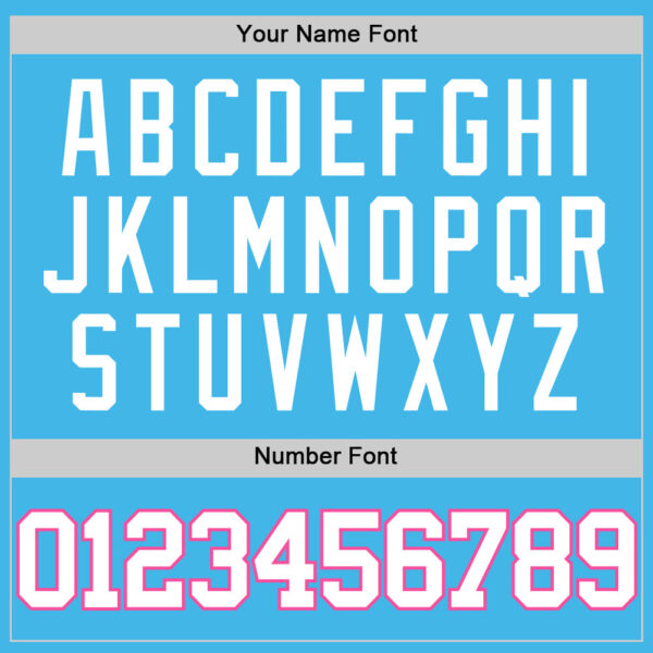 Custom Sky Blue White-Pink Authentic Basketball Jersey