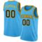 Custom Sky Blue Balck-Gold Authentic Basketball Jersey