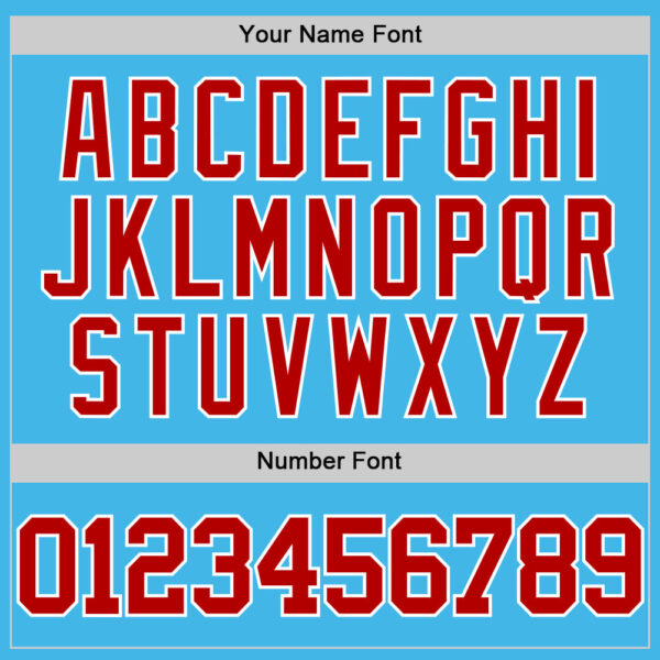 Custom Sky Blue Red-White Authentic Basketball Jersey