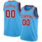 Custom Sky Blue Red-White Authentic Basketball Jersey