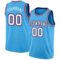 Custom Sky Blue White Royal-Red Authentic Basketball Jersey