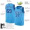 Custom Sky Blue Royal-White Authentic Basketball Jersey