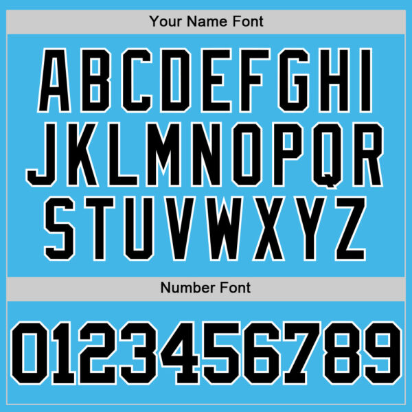 Custom Sky Blue Black-White Authentic Basketball Jersey