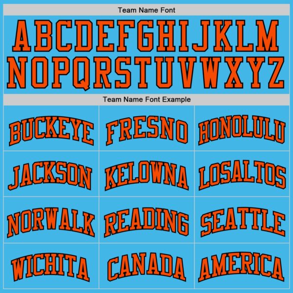 Custom Sky Blue Orange-Black Authentic Basketball Jersey