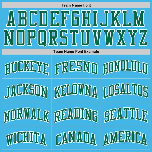 Custom Sky Blue Kelly Green-White Authentic Basketball Jersey