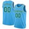 Custom Sky Blue Kelly Green-White Authentic Basketball Jersey
