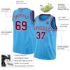 Custom Sky Blue Maroon-White Authentic Basketball Jersey